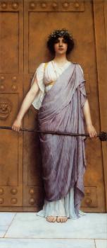 約翰 威廉 格維得 At the Gate of the Temple, The Priestess of Bacchus